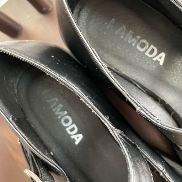 Lamoda ASOS Blossom Lug Sole T Strap Mary Jane Black 8 - Picture 8 of 8